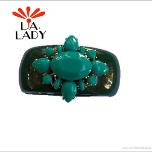 Banana Republic Bracelet Large Hinged Green NEW